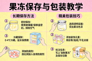 果冻保存与包装教学 - 展示长期保存方法与精美包装技巧